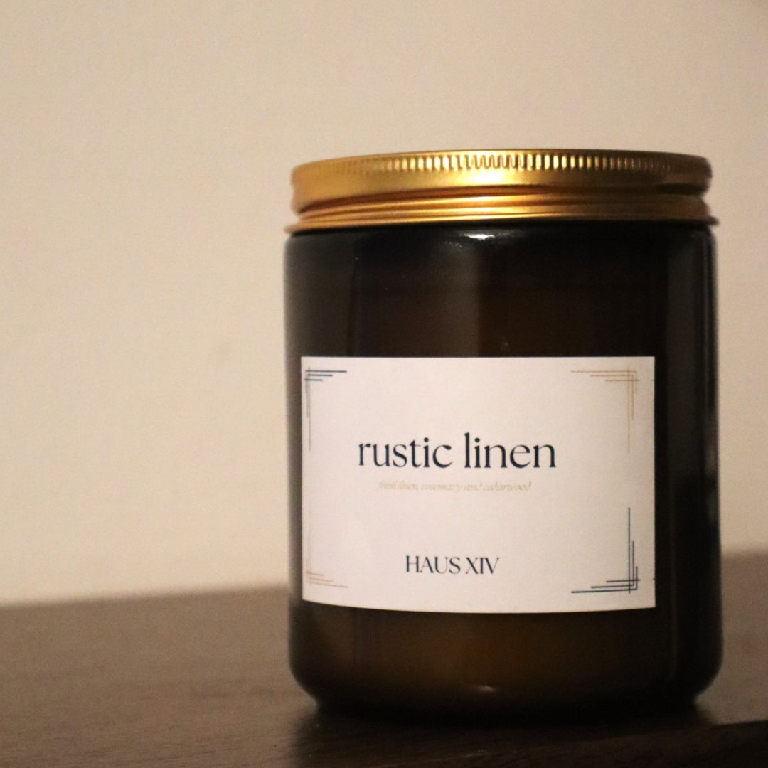 Rustic Linen Candle
