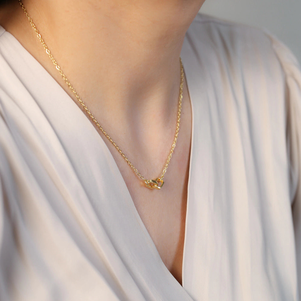 Chain Link Gold Plated Sterling Silver Necklace