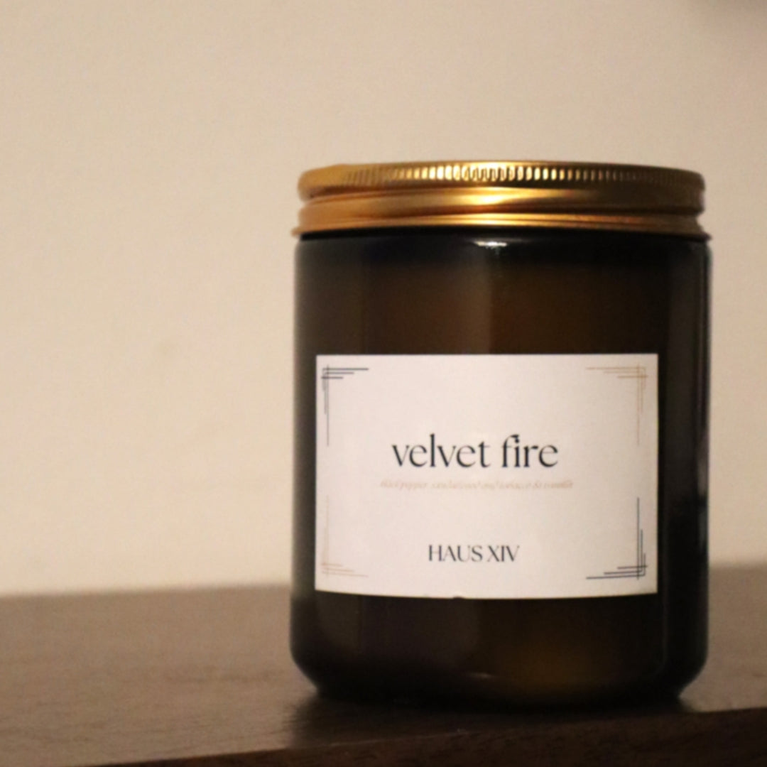 Velvet Fire Candle