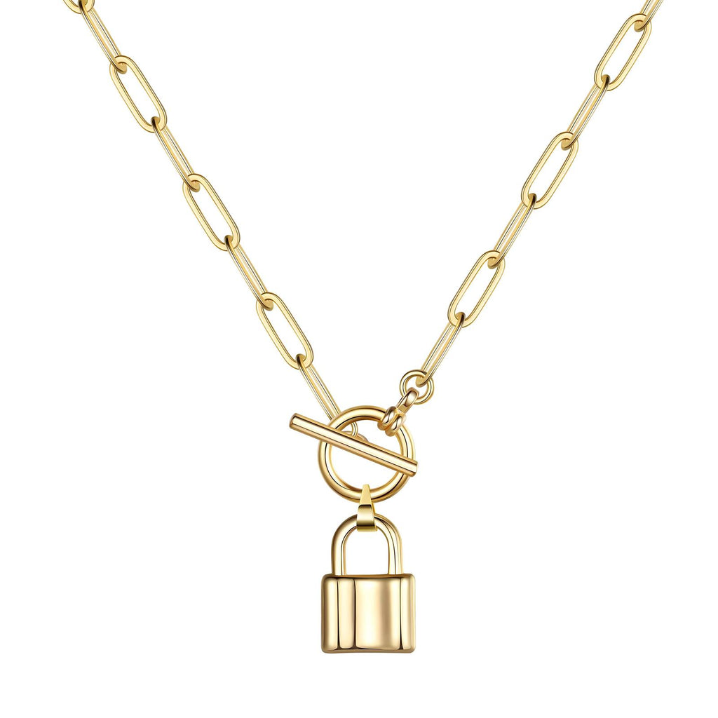 Interlink Chain Necklace in 18K Gold Plated Stainless Steel