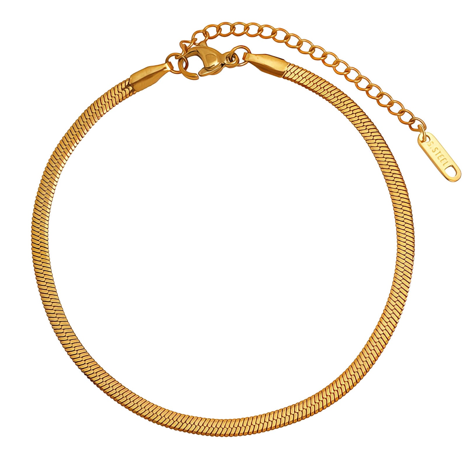 Fine Snake Bracelet in 18K Gold Plated Stainless Steel