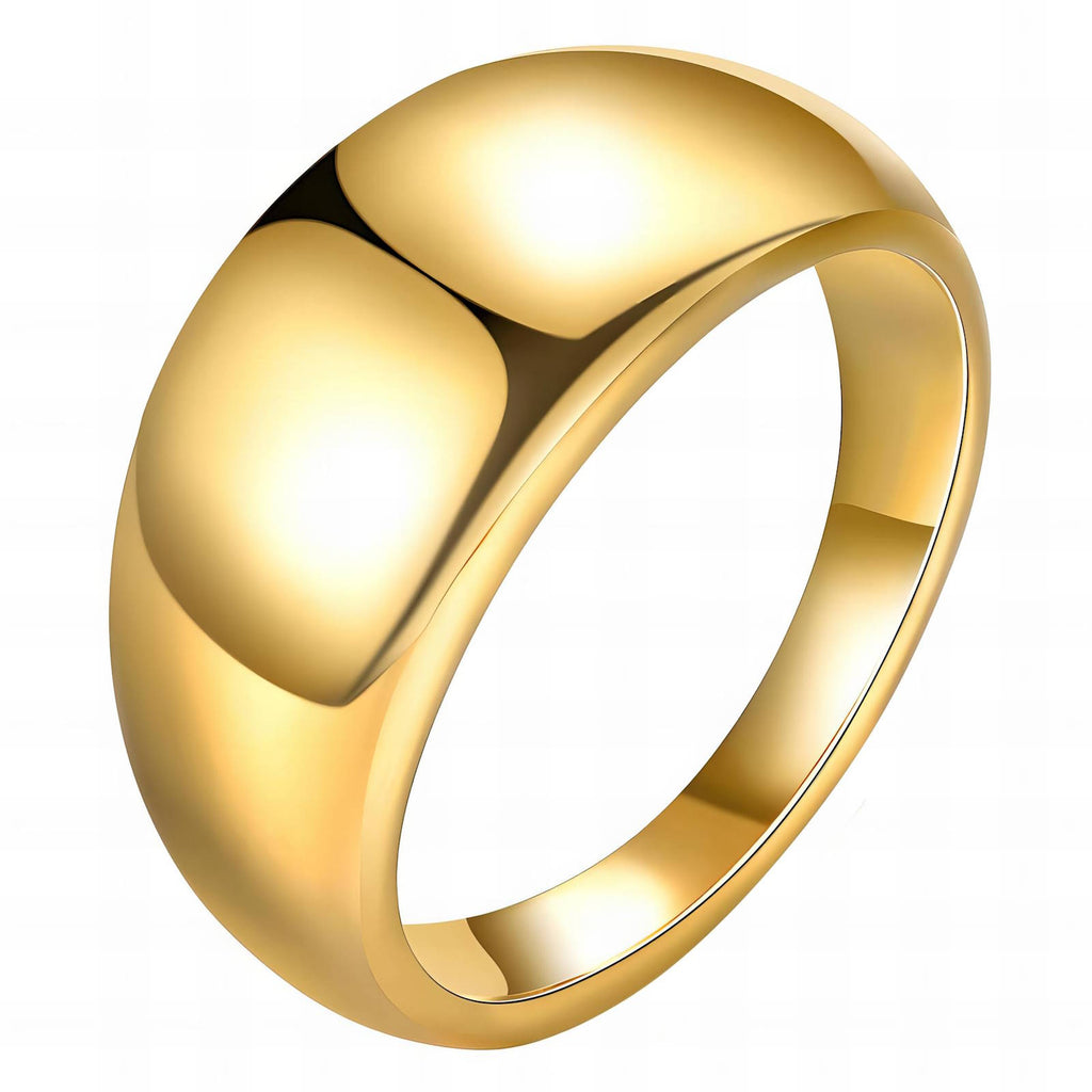Simple Thick Ring in 18K Gold Plated Stainless Steel