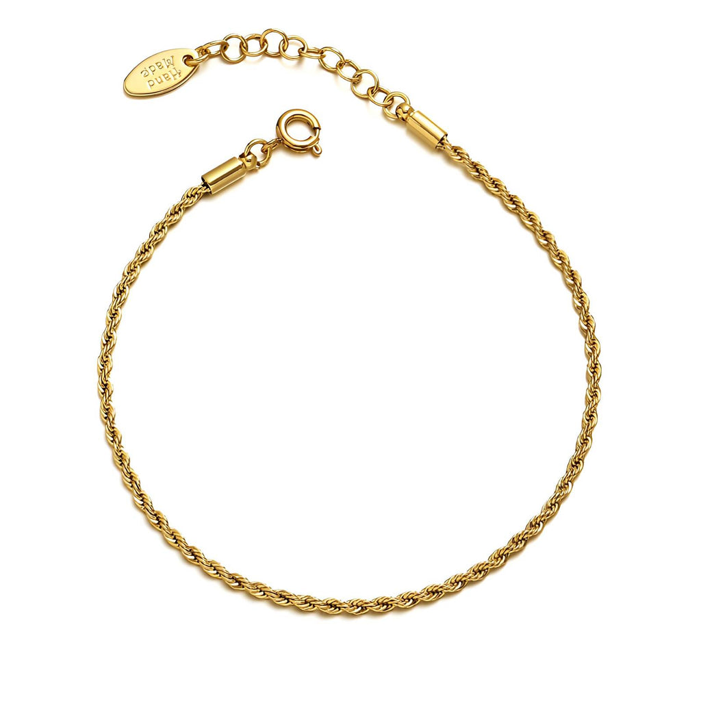 Twist Chain Bracelet in 18K Gold Plated Stainless Steel