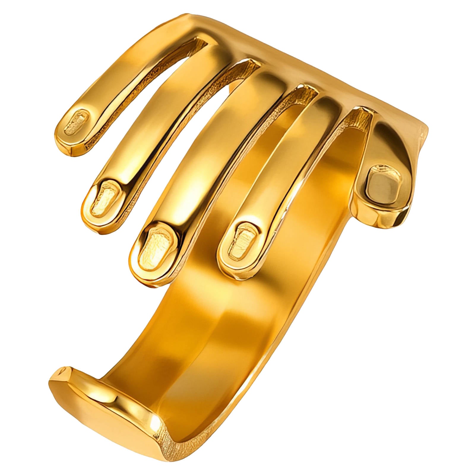 Adjustable Hand Ring in 18K Gold Plated Stainless Steel