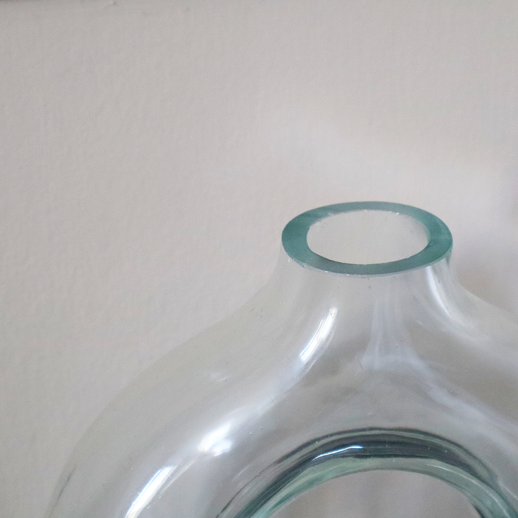 Ring Shaped Clear Glass Vase