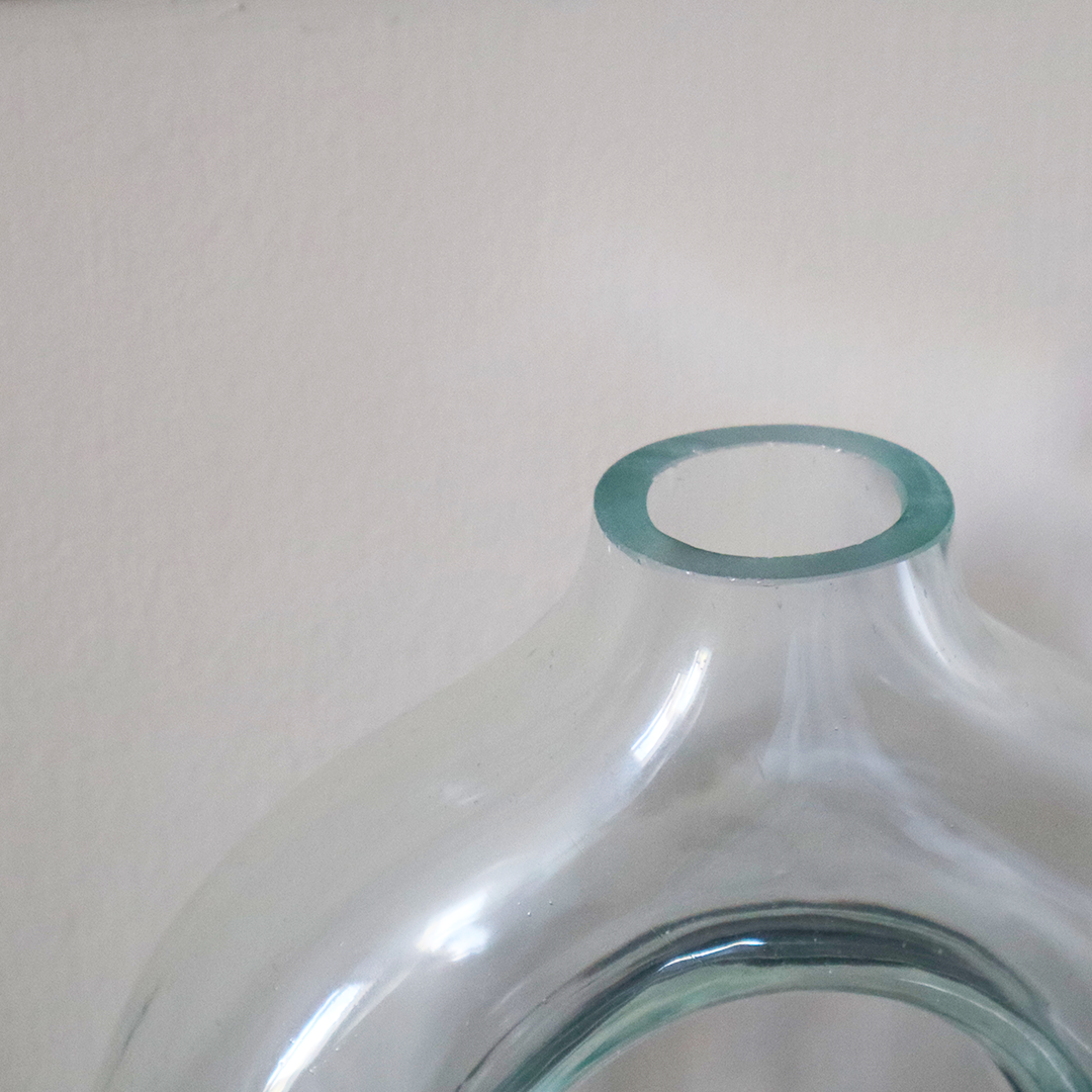 Ring Shaped Clear Glass Vase