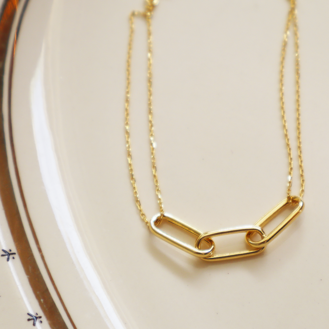 Chain Link Gold Plated Sterling Silver Bracelet