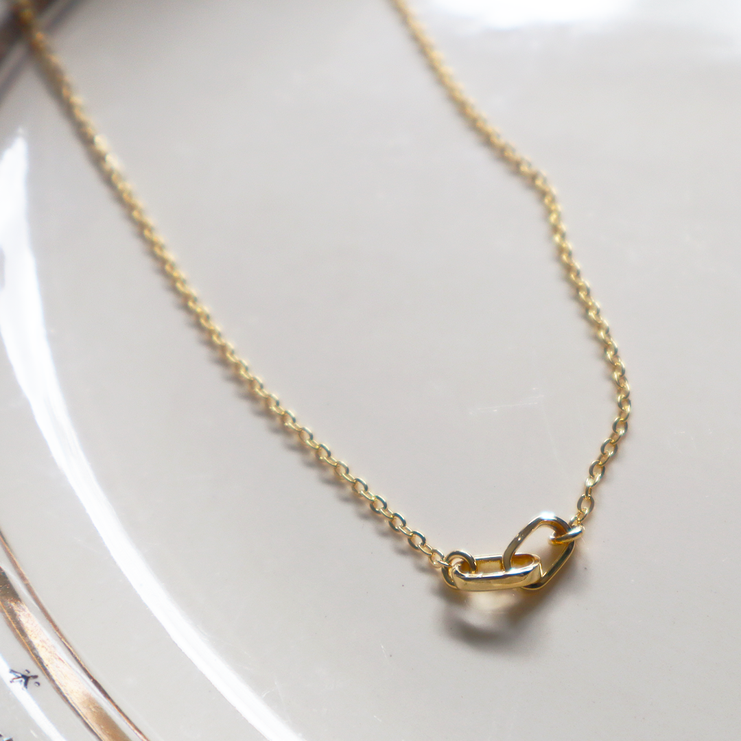 Chain Link Gold Plated Sterling Silver Necklace