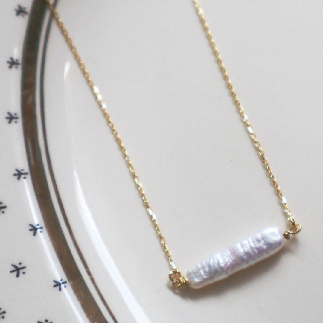 Natural Pearl Gold Plated Sterling Silver Necklace