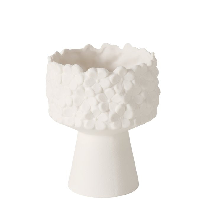 Floral Textured Stone Vase