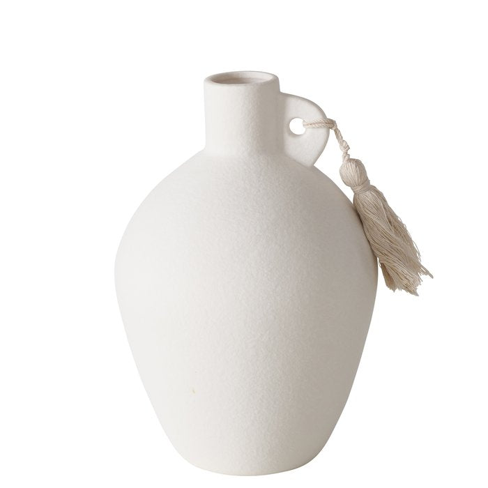 Stone Vase with Tassel Decorative